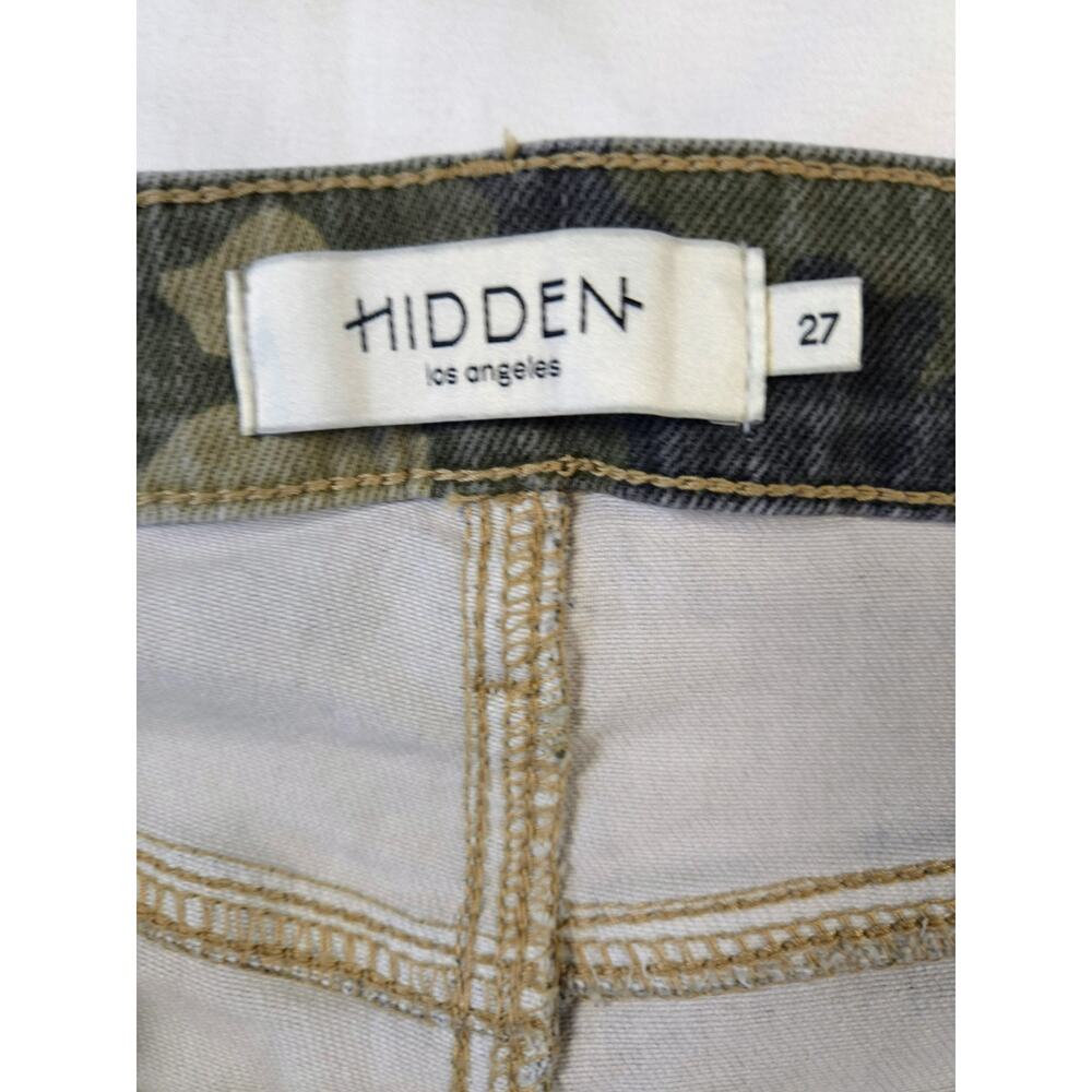 Hidden Los Angeles Alyx Low Slung Baggy Jeans Camo Size 27 Raw Hem - Picture 10 of 12